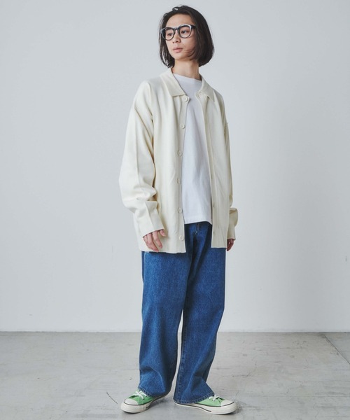 THE STANDARD(ザスタンダード)の「WEGO/シャツカーディガン(カーディガン/ボレロ・メンズ・ホワイト/ブラック・LARGE/MEDIUM)」の9枚目の写真