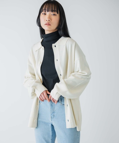 THE STANDARD(ザスタンダード)の「WEGO/シャツカーディガン(カーディガン/ボレロ・メンズ・ホワイト/ブラック・LARGE/MEDIUM)」の10枚目の写真