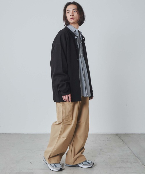 THE STANDARD(ザスタンダード)の「WEGO/シャツカーディガン(カーディガン/ボレロ・メンズ・ホワイト/ブラック・LARGE/MEDIUM)」の21枚目の写真