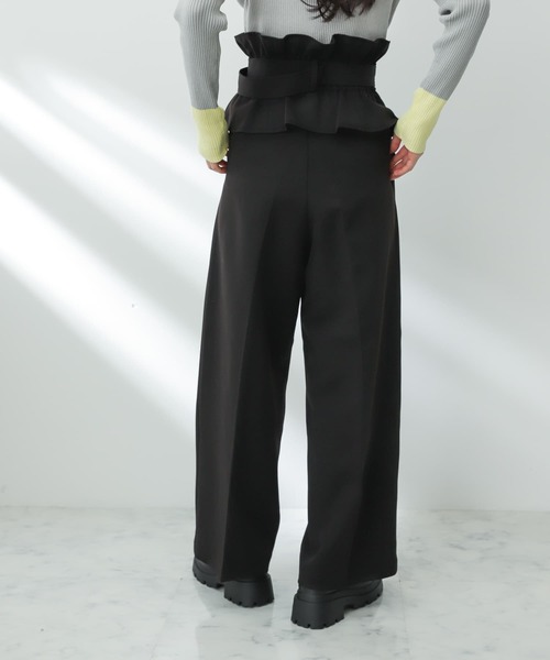 SENSE OF PLACE by URBAN RESEARCH（センスオブプレイスバイアーバンリサーチ）の「コルセットツキワイドパンツ（その他パンツ・レディース・チャコールグレー/グレー/ブラック・SMALL/MEDIUM）」の5枚目の写真