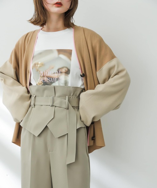 SENSE OF PLACE by URBAN RESEARCH（センスオブプレイスバイアーバンリサーチ）の「コルセットツキワイドパンツ（その他パンツ・レディース・チャコールグレー/グレー/ブラック・SMALL/MEDIUM）」の7枚目の写真