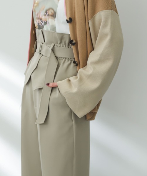 SENSE OF PLACE by URBAN RESEARCH（センスオブプレイスバイアーバンリサーチ）の「コルセットツキワイドパンツ（その他パンツ・レディース・チャコールグレー/グレー/ブラック・SMALL/MEDIUM）」の8枚目の写真