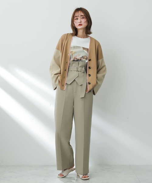 SENSE OF PLACE by URBAN RESEARCH（センスオブプレイスバイアーバンリサーチ）の「コルセットツキワイドパンツ（その他パンツ・レディース・チャコールグレー/グレー/ブラック・SMALL/MEDIUM）」の11枚目の写真