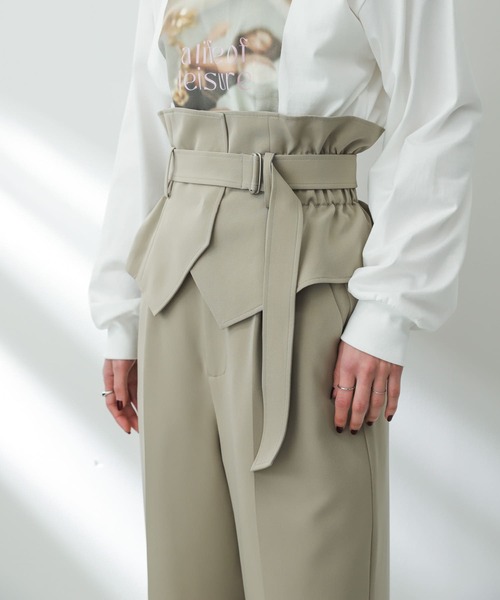 SENSE OF PLACE by URBAN RESEARCH（センスオブプレイスバイアーバンリサーチ）の「コルセットツキワイドパンツ（その他パンツ・レディース・チャコールグレー/グレー/ブラック・SMALL/MEDIUM）」の18枚目の写真