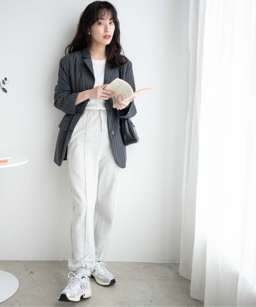 WEGO(ウィゴー)の「WEGO/【セットアップ対応】ピンストライプテーラードジャケット(テーラードジャケット・レディース・ネイビー/ダークグレー・FREE)」の8枚目の写真