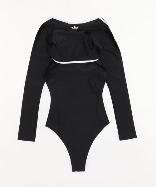 adidas ボディスーツ レオタード コットン Black 海外M adidas（アディダス）の「長袖ボディスーツ / アディダス