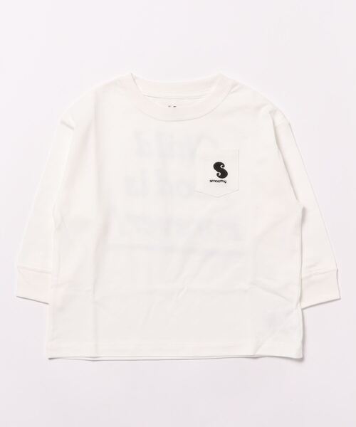 Smoothy（スムージー）の「Smoothy Poket long sleeve Tee / スムージー ポケットロングTシャツ（Tシャツ/カットソー・キッズ・サックスブルー/ホワイト/ブラック/パープル・SMALL/MEDIUM/LARGE/X-LARGE）」の12枚目の写真