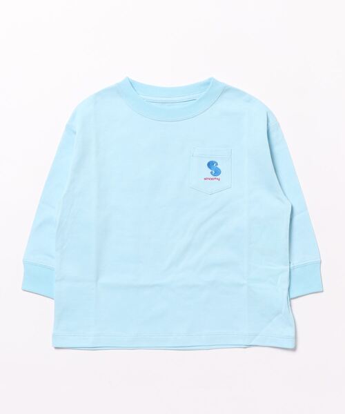 Smoothy（スムージー）の「Smoothy Poket long sleeve Tee / スムージー ポケットロングTシャツ（Tシャツ/カットソー・キッズ・サックスブルー/ホワイト/ブラック/パープル・SMALL/MEDIUM/LARGE/X-LARGE）」の14枚目の写真
