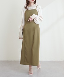 natural couture | 変形バックリボンナローキャミワンピース(ワンピース)