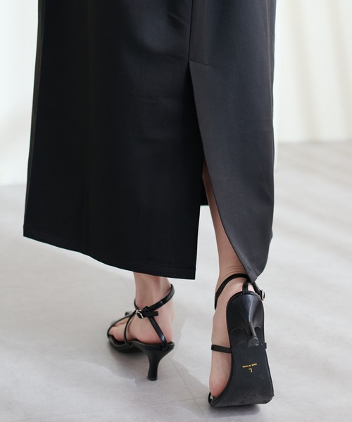 natural couture（ナチュラルクチュール）の「変形バックリボンナローキャミワンピース（ワンピース・レディース・ブラック/カーキ/モカ・FREE）」の9枚目の写真