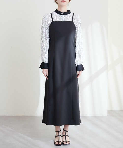 natural couture（ナチュラルクチュール）の「変形バックリボンナローキャミワンピース（ワンピース・レディース・ブラック/カーキ/モカ・FREE）」の11枚目の写真