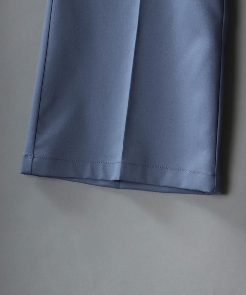 SITRY（シトリー）の「T/R tailored flared pants/ テーラード タック ワイド フレアパンツ（スラックス・メンズ・ベージュ/オフホワイト/ブラック/モカ/サックスブルー/グリーン・M/L/XL）」の21枚目の写真