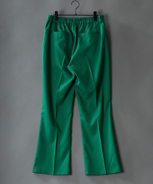 SITRY（シトリー）の「T/R tailored flared pants/ テーラード タック ワイド フレアパンツ（スラックス・メンズ・ベージュ/オフホワイト/ブラック/モカ/サックスブルー/グリーン・M/L/XL）」の10枚目の写真