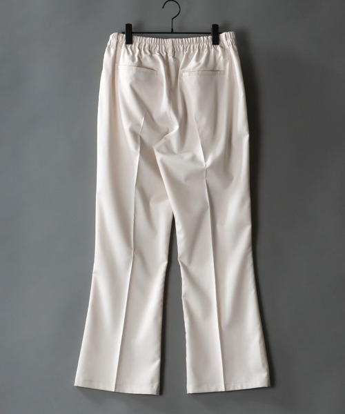 SITRY（シトリー）の「T/R tailored flared pants/ テーラード タック ワイド フレアパンツ（スラックス・メンズ・ベージュ/オフホワイト/ブラック/モカ/サックスブルー/グリーン・M/L/XL）」の18枚目の写真