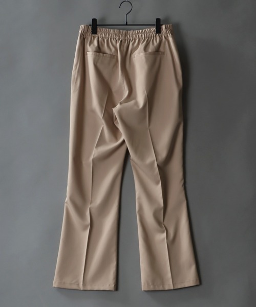 SITRY（シトリー）の「T/R tailored flared pants/ テーラード タック ワイド フレアパンツ（スラックス・メンズ・ベージュ/オフホワイト/ブラック/モカ/サックスブルー/グリーン・M/L/XL）」の22枚目の写真
