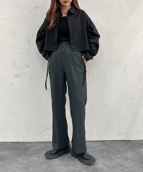 apres jour mignon(アプレジュールミニョン)の「ドロストショートシャツ【ZOZOTOWN限定アイテム】(シャツ/ブラウス・レディース・ブルー/ブラック/オフホワイト/ピンク/グリーン/イエロー/ブルー系その他・X-LARGE/フリー)」の17枚目の写真