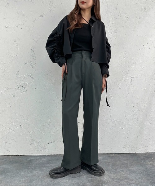 apres jour mignon(アプレジュールミニョン)の「ドロストショートシャツ【ZOZOTOWN限定アイテム】(シャツ/ブラウス・レディース・ブルー/ブラック/オフホワイト/ピンク/グリーン/イエロー/ブルー系その他・X-LARGE/フリー)」の18枚目の写真