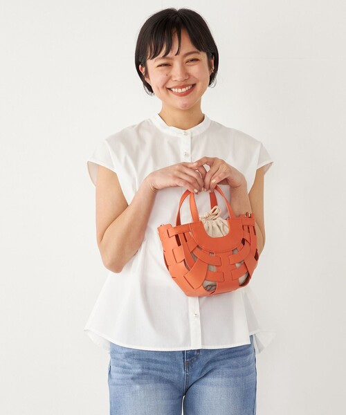 SHIPS Colors(シップス カラーズ)の「SHIPS Colors:ラウンドバッグ(ハンドバッグ・レディース・ナチュラル/ブラック/オレンジ・ONE SIZE)」の22枚目の写真
