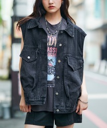 2ポケット デニムベスト