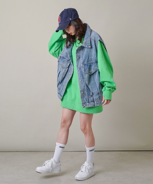 SPINNS（スピンズ）の「2ポケット デニムベスト（ベスト・レディース・ブルー/ブラック・ONESIZE）」の3枚目の写真