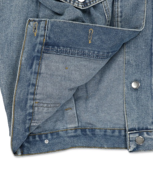 SPINNS（スピンズ）の「2ポケット デニムベスト（ベスト・レディース・ブルー/ブラック・ONESIZE）」の14枚目の写真