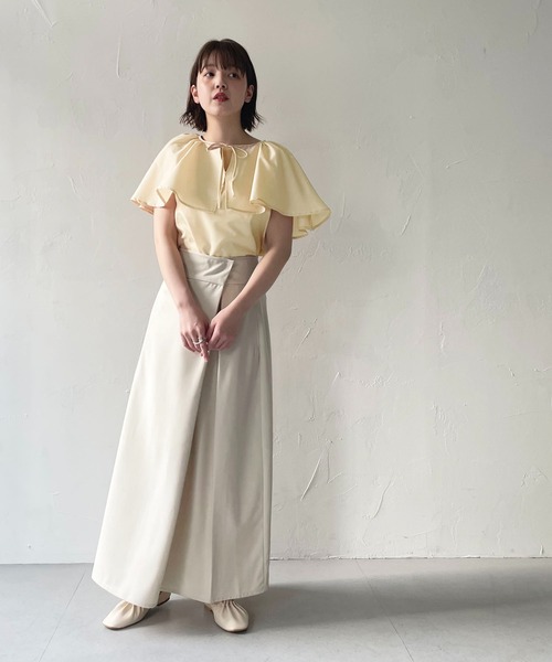 CLEIO（クレイオ）の「【CLEIO】ケープブラウス（シャツ/ブラウス・レディース・サックスブルー/ライトベージュ/オフホワイト・FREE）」の18枚目の写真