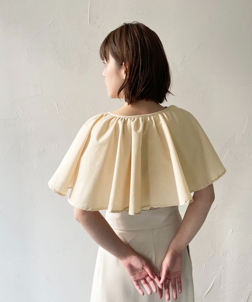 CLEIO（クレイオ）の「【CLEIO】ケープブラウス（シャツ/ブラウス・レディース・サックスブルー/ライトベージュ/オフホワイト・FREE）」の17枚目の写真