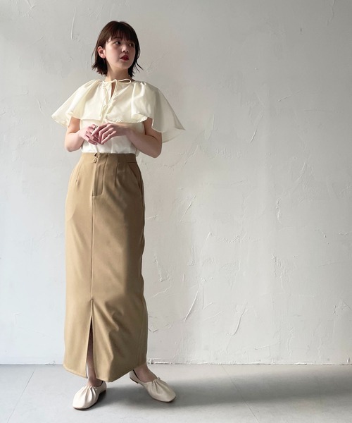 CLEIO（クレイオ）の「【CLEIO】ケープブラウス（シャツ/ブラウス・レディース・サックスブルー/ライトベージュ/オフホワイト・FREE）」の10枚目の写真