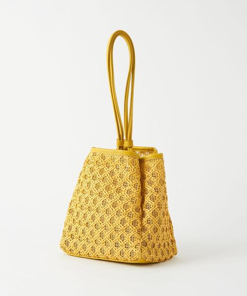 green label relaxing(グリーンレーベルリラクシング)の「メッシュ ミニ ボックス 2WAY バッグ(ハンドバッグ・レディース・ブラウン/ホワイト/イエロー・FREE)」の18枚目の写真