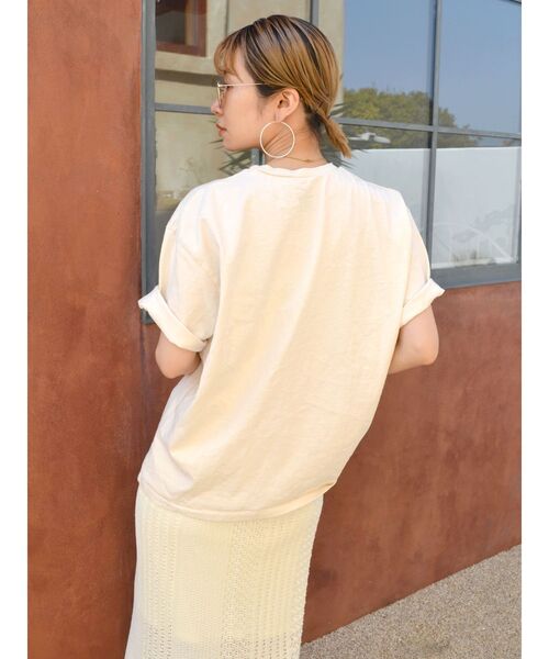 MIXTA（ミクスタ）の「Mixta別注 WILD KATS Tee（Tシャツ/カットソー・レディース・チャコールグレー/アイボリー/オレンジ・FREE）」の4枚目の写真