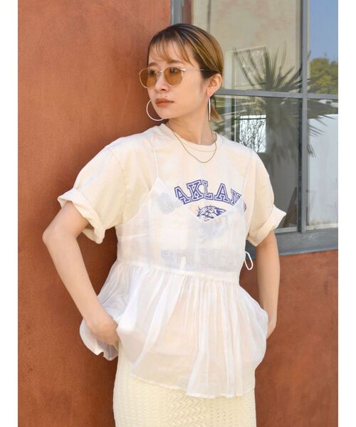 MIXTA（ミクスタ）の「Mixta別注 WILD KATS Tee（Tシャツ/カットソー・レディース・チャコールグレー/アイボリー/オレンジ・FREE）」の18枚目の写真