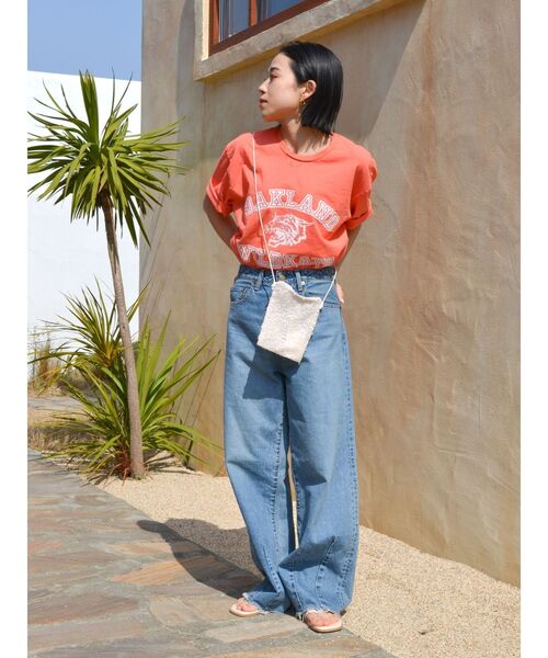 MIXTA（ミクスタ）の「Mixta別注 WILD KATS Tee（Tシャツ/カットソー・レディース・チャコールグレー/アイボリー/オレンジ・FREE）」の20枚目の写真