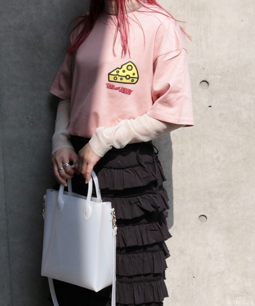 Tom&Jerry(トムアンドジェリー)の「【公式】トムとジェリー WHITE DISCUS×TOM&JERRY×BEY 半袖Tシャツ 外人×チーズ(Tシャツ/カットソー・メンズ・ホワイト/ブラック/ブルー/ピンク・M/L)」の21枚目の写真