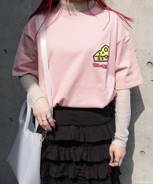 Tom&Jerry(トムアンドジェリー)の「【公式】トムとジェリー WHITE DISCUS×TOM&JERRY×BEY 半袖Tシャツ 外人×チーズ(Tシャツ/カットソー・メンズ・ホワイト/ブラック/ブルー/ピンク・M/L)」の12枚目の写真