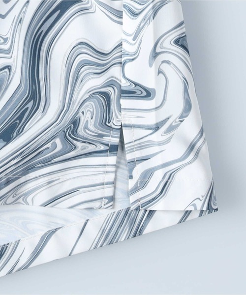 PLUS ONE（プラスワン）の「【PLUS ONE】総柄プリント半袖シャツ（シャツ/ブラウス・メンズ・パープル/グレー×ホワイト/グリーン・L/M/XL）」の12枚目の写真