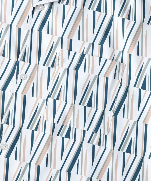 PLUS ONE（プラスワン）の「【PLUS ONE】総柄プリント半袖シャツ（シャツ/ブラウス・メンズ・パープル/グレー×ホワイト/グリーン・L/M/XL）」の13枚目の写真