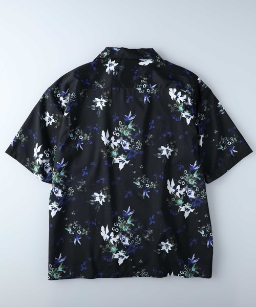 PLUS ONE（プラスワン）の「【PLUS ONE】総柄プリント半袖シャツ（シャツ/ブラウス・メンズ・パープル/グレー×ホワイト/グリーン・L/M/XL）」の11枚目の写真