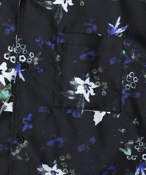 PLUS ONE（プラスワン）の「【PLUS ONE】総柄プリント半袖シャツ（シャツ/ブラウス・メンズ・パープル/グレー×ホワイト/グリーン・L/M/XL）」の4枚目の写真