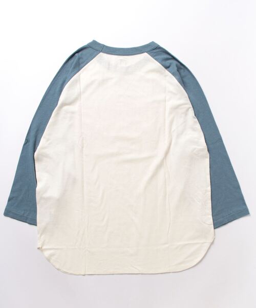 AOZORA（アオゾラ）の「AOZORA/アオゾラ　天竺ラグラン7分袖（Tシャツ/カットソー・メンズ・レッド/ブルー・X-LARGE/LARGE/MEDIUM）」の3枚目の写真