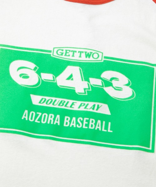 AOZORA（アオゾラ）の「AOZORA/アオゾラ　天竺ラグラン7分袖（Tシャツ/カットソー・メンズ・レッド/ブルー・X-LARGE/LARGE/MEDIUM）」の5枚目の写真