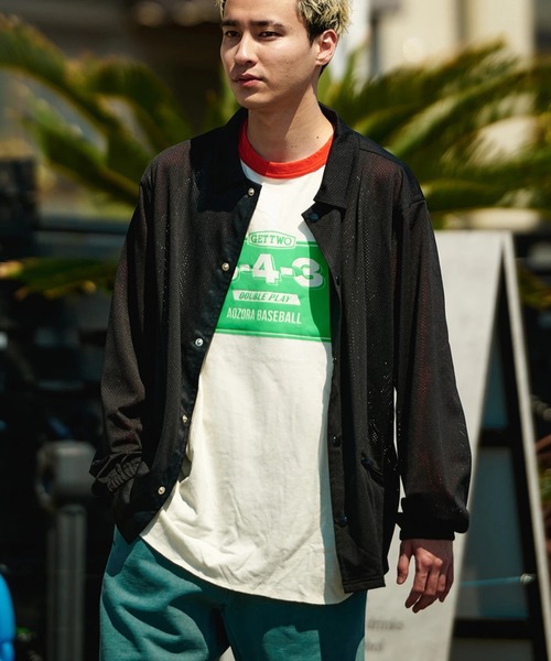 AOZORA（アオゾラ）の「AOZORA/アオゾラ　天竺ラグラン7分袖（Tシャツ/カットソー・メンズ・レッド/ブルー・X-LARGE/LARGE/MEDIUM）」の11枚目の写真