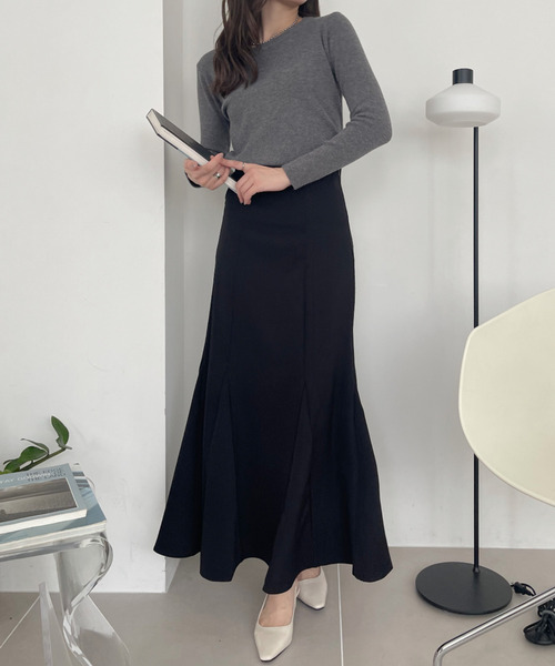 セール】シワになりにくい 美シルエット フレア マーメイド
