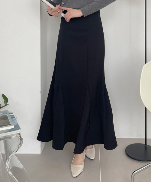 セール】シワになりにくい 美シルエット フレア マーメイドスカート