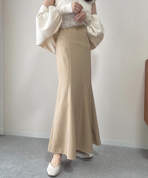 Ada.(エイダ)の「シワになりにくい 美シルエット フレア マーメイドスカート(スカート・レディース・ブラック/ベージュ/アイボリー/ブルー系その他/ライトグリーン・M/L)」の21枚目の写真