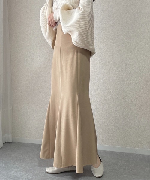 Ada.(エイダ)の「シワになりにくい 美シルエット フレア マーメイドスカート(スカート・レディース・ブラック/ベージュ/アイボリー/ブルー系その他/ライトグリーン・M/L)」の22枚目の写真