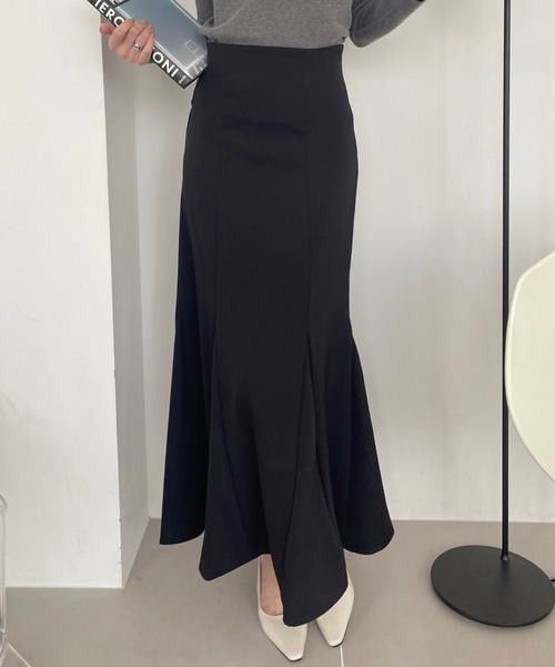 セール】シワになりにくい 美シルエット フレア マーメイドスカート