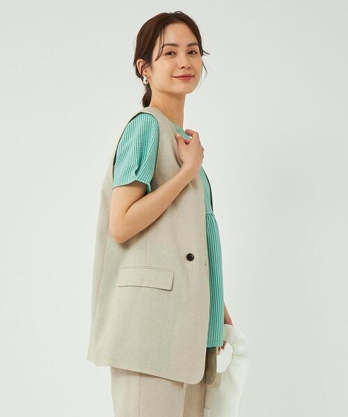GREEN LABEL RELAXING【美品】 ダブル チェック ブラウン green label relaxing（グリーンレーベルリラクシング）の