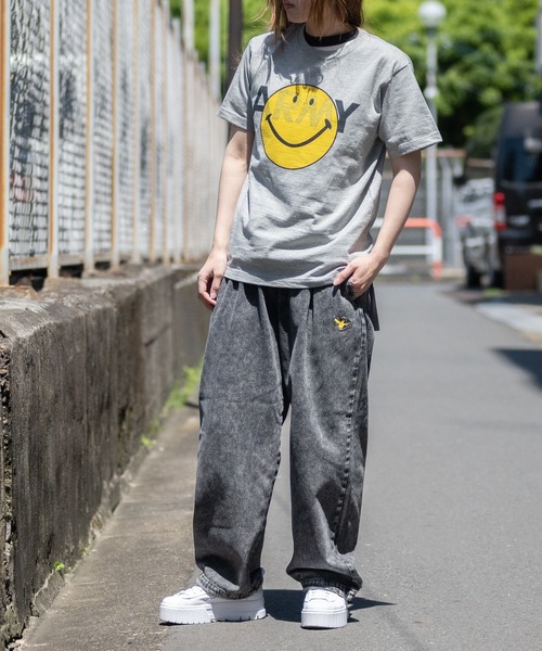 JOHN'S CLOSET(ジョンズクローゼット)の「【22】〔ARMY〕smileプリントTシャツ(Tシャツ/カットソー・メンズ・ヘザーグレー/ホワイト/オリーブ・MEDIUM/X-LARGE/LARGE)」の22枚目の写真