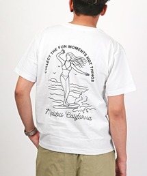 サーフガールプリントTシャツ