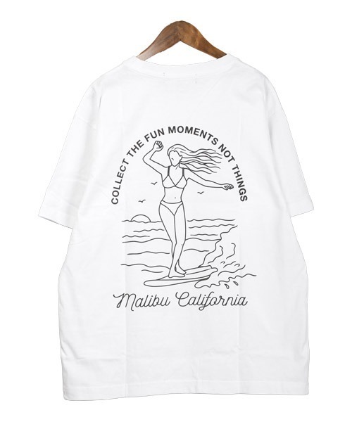 LUXSTYLE(ラグスタイル)の「サーフガールプリントTシャツ(Tシャツ/カットソー・メンズ・ホワイト/ブラック・46/44)」の11枚目の写真